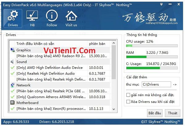 Download Wandriver 6.6 Full Cai Driver Windows tu dong day du nhat
