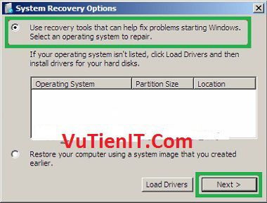 System Recovery Options Windows 7