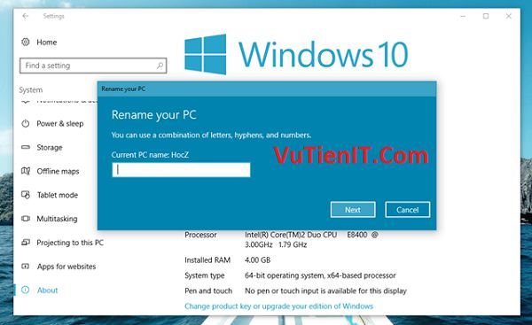 cach thay doi ten may tinh tren Windows 10 Anniversary 3