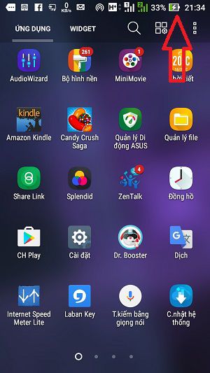 show percent pin phone android
