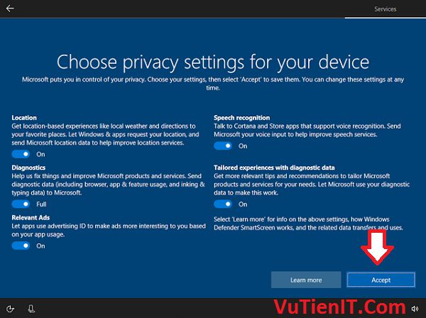 choose privacy settings for your device