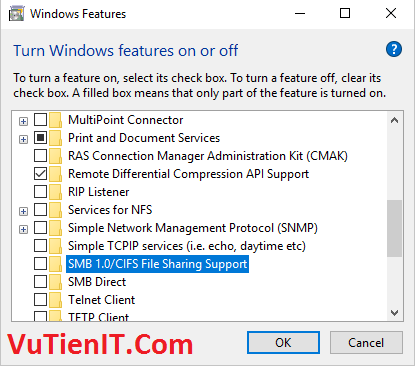 tun off smp 1.0 CIFS File Sharing Support