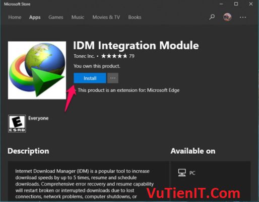 IDM Integration Module Microsoft Edge