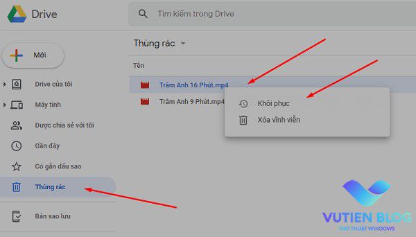khoi phuc file da xoa google driver