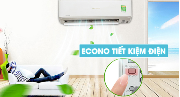 Tính năng Econo của máy lạnh Mitsubishi giúp tiết kiệm điện năng 