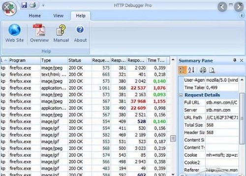 Cong cu phan tich du lieu internet HTTP Debugger Pro 9.6