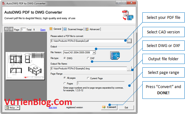 AutoDWG PDF to DWG Converter Pro 2020
