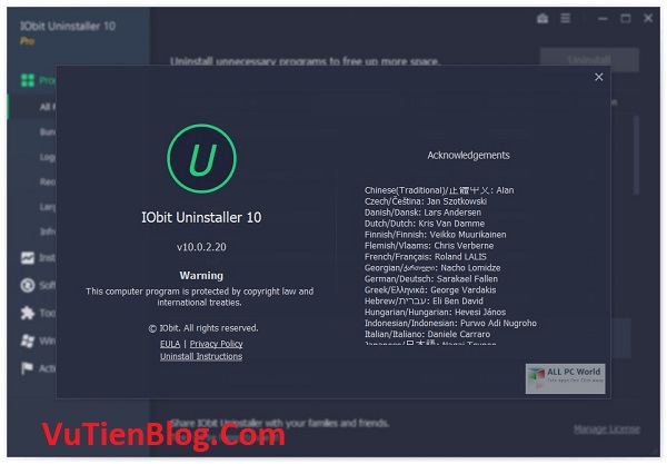 IObit Uninstaller Pro 10 active